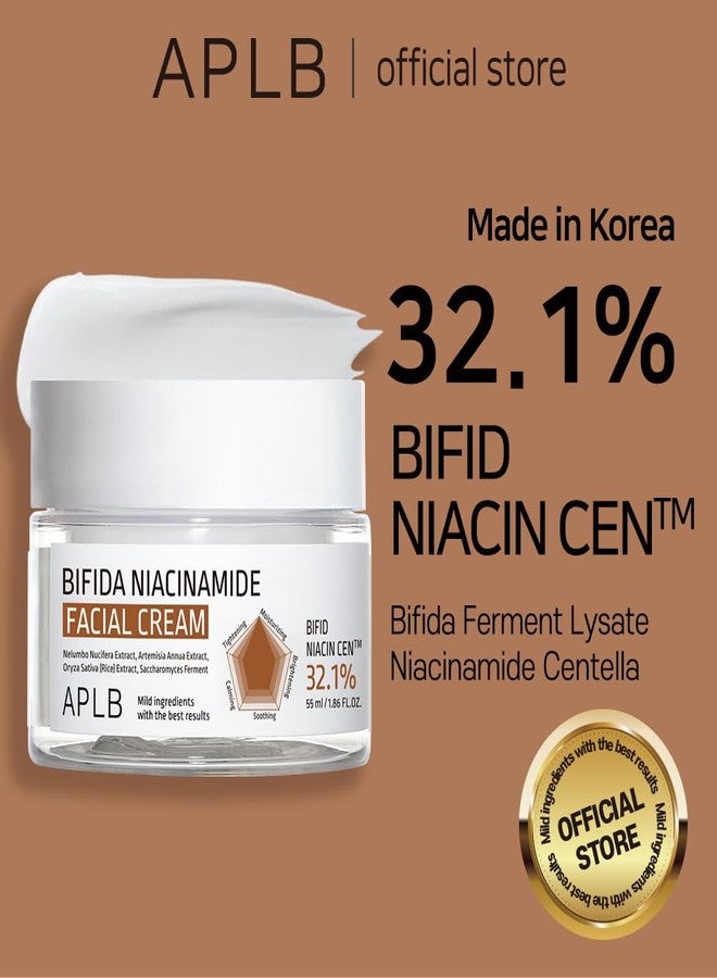 APLB Bifida Niacinamide Facial Cream | BIFID NIACIN CEN™ 32.1% 1.86 FL.OZ/Korean Skincare, Antioxidant, Elasticity care, Sensitive skin, Wrinkle care, Revitalize for gentle and improve skin texture - Image 2